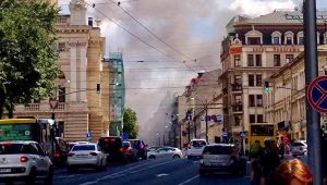 Пожар в центре Львов…