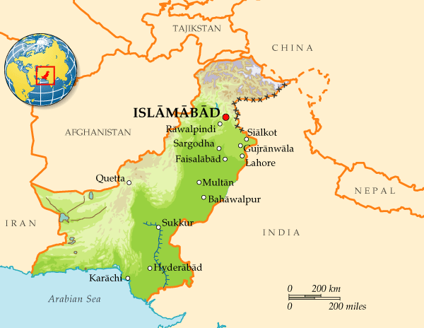 Взгляните на карту Пакистана