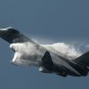Российские истребители в европейском небе: новая холодная война? (Самолет Т-50 во время показательных выступлений на Международном авиационно-космическом салоне МАКС …) Самолет Т-50 во врем…