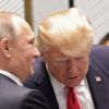 Саммит США-Россия: 'Путин уже победил' (Президент РФ Владимир Путин и президент США Дональд Трамп перед рабочим заседанием лидеров экономик …) Президент РФ Владими…