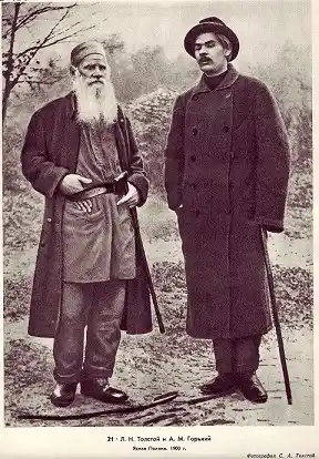 1900г. Ясная поляна. Горький и Толстой 1900г. Ясная поляна.…